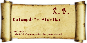 Kolompár Viorika névjegykártya